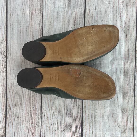 Mansur Gavriel Glove Ruched Womens Sz EU 39.5 US 9.5 Ballerina Flats Hunter Dark - Picture 8 of 9